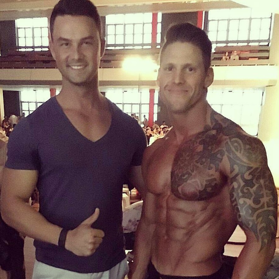 Daniel with an athlete he coached