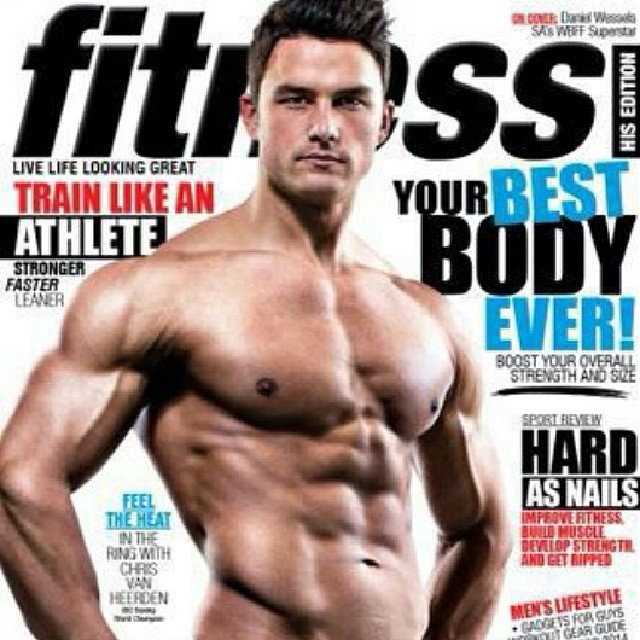 Daniel Wessels on the cover of Fitness magazine, South Africa