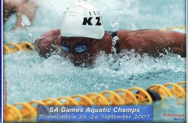 Daniel racing butterfly at the SA Games Aquatic Championships