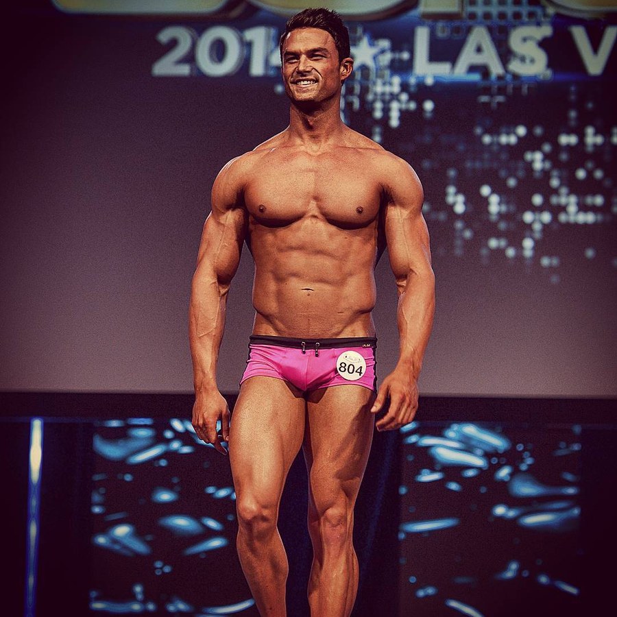 Daniel competing at the WBFF World Championships, Las Vegas
