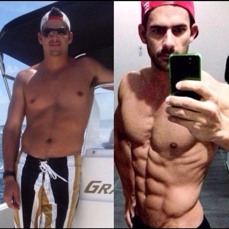 Before and after, physique preparation