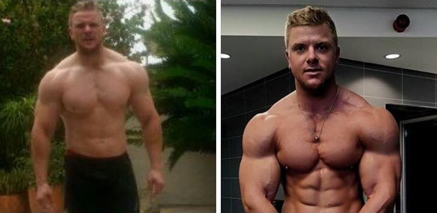 Before and after, physique preparation